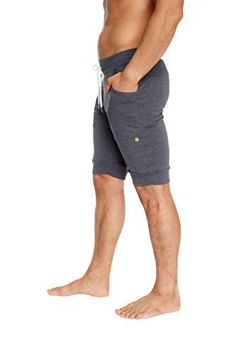 4-rth Mens Cuffed Yoga Track & Gym Shorts w Pocket Lounge in Modal French Terry Made in USA Stretch European Style Fit3