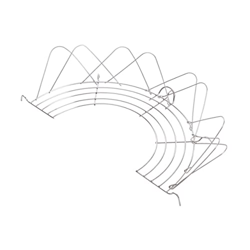 SOLUSTRE 2Pcs Semicircle Foldable Stainless Steel Oil Draining Rack Kitchen Gadget for Home Use Versatile Cooling Mat Silver Kitchen Tool