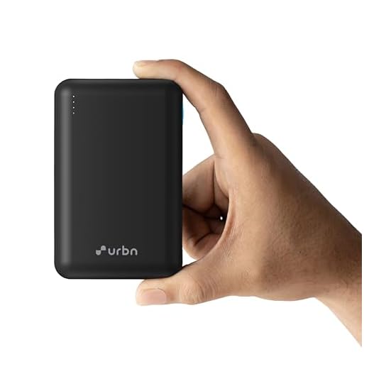 URBN 20000 mAh Premium Black Edition Nano Power Bank | 22.5W Super Fast Charging | Pocket Size| Dual Type C Power Delivery (PD) Output + 1 USB Output for Quick Charge | Two-Way Fast Charge (Black)