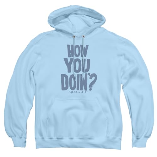 Popfunk Friends The Joey Tribbiani Classic Adult Pull-Over Hoodie, Light Blue, Large