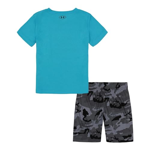 Image of Under Armour Boys' 2-piece Short Sleeve Graphic T-Shirt and Shorts Set, Lightweight & Breathable