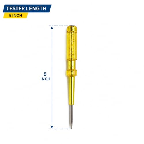 Image of Neon Voltage Tester Screwdriver | Electrical Line Tester with Neon Glow Indicator Withstands up to 2000V DC | Comfort Grip | Voltage Testing Tool for Home, Electricians & DIY Use