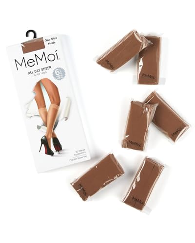 MeMoi 6 Pack Sheer Knee Highs for Women, Breathable Sheer Knee High Stockings, Comfortable Nylons for Women4