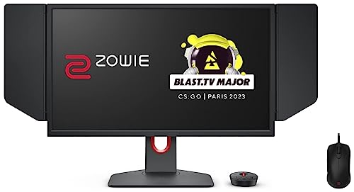 BenQ Zowie 24.5″ 360Hz Gaming Monitor with DyAC TM Ergonomic Gaming USB Mouse