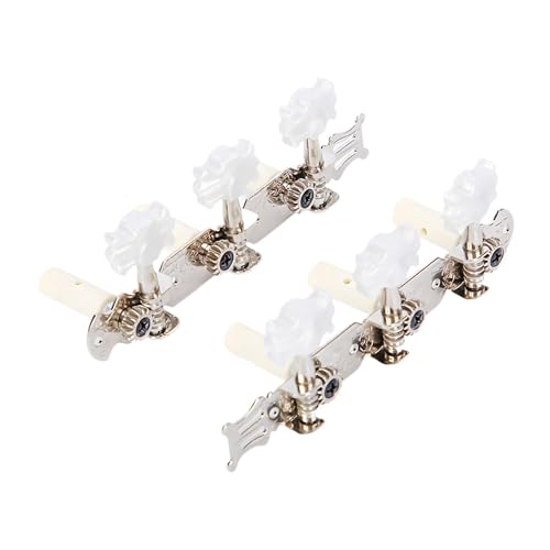 Garende Set of 2 Guitar Machine Heads for Classical Acoustic Guitars, Silver