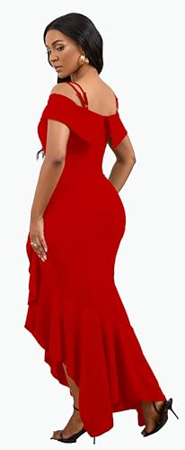 FairyLove Women's One Shoulder Sleeveless Formal Ruched Bodycon Fashion Dress Belted Cocktail Dresses4