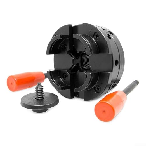 Allthingstore Juego de mandril de torno de madera de 4 pulgadas de diámetro con mandíbulas redondas y 1-8 para montaje de rosca Tpi para torneado de mini torno
