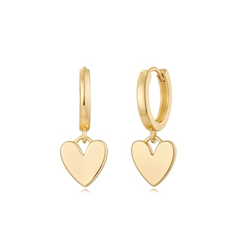 MYEARS Women Star Earrings Stud Gold CZ Ear Climber Crawler Crescent Moon Dangle 14K Gold Filled Chain Double Piercing Tiny Boho Beach Simple Delicate Handmade Hypoallergenic Lucky Jewelry Gift