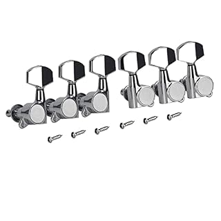 WNWN 3L3R Têtes De La Guitare Tonissures Tuners Tuning Peds Chrome Electric Guitare Parts Mécaniques Guitare Mécaniques – Image 2