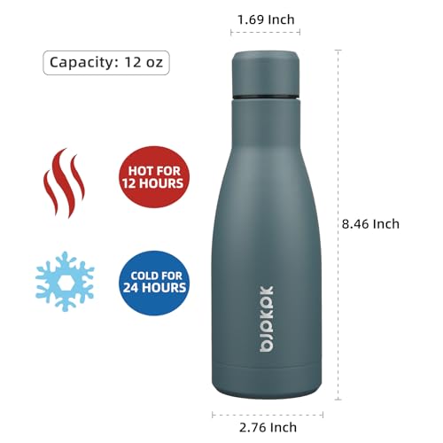 Image of BJPKPK 12 oz Small Mini Water Bottle, Insulated Stainless Steel Flask