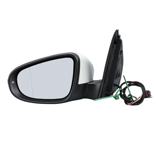 Rétroviseur Golf MK6 blanc 2008-2013 gauche pliable 6 broches voiture compacte