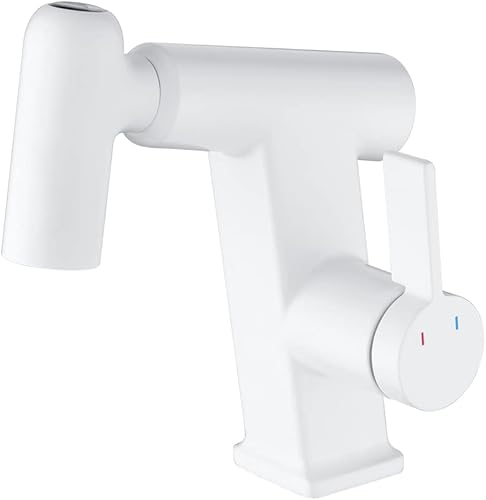 Grifo de lavabo de latón para baño con rociador extraíble, grifo mezclador de tocador de baño de una sola manija con cabezal rociador de 3