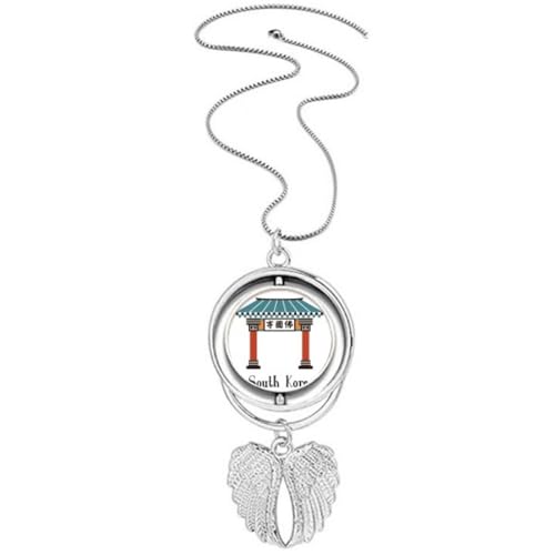 Collier pendentif ailes d'ange Bulguksa symbole de paix intérieure