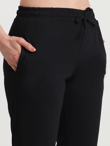 Image of T T Women Regular Fit Poly Jersey Solid Trackpant