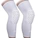 COOLOMG 2 Packs (1 Pair) Kids Adult EVA Pads Crashproof Basketball Leg Knee Long Sleeve Protector Gear White L