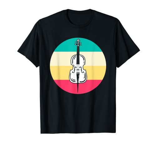 Instrumentos musicales coloridos regalos de músico violonchelo Camiseta