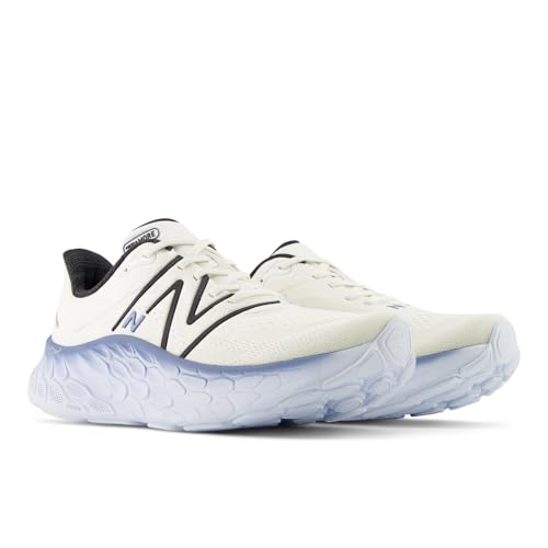 New Balance New Balance Men's Fresh Foam X More V4 Running Shoe, Sea Salt/Ice Blue, 12.5 M