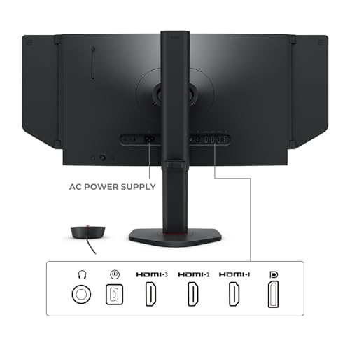 BenQ Zowie XL2566X+ | 24.1 | Fast TN 400Hz Gaming Monitor for Esports | Motion Clarity DyAc2 | 1080p | XL Setting to Share | Shielding Hood | New Industrial Grade Ball Bearing Height Adjustment