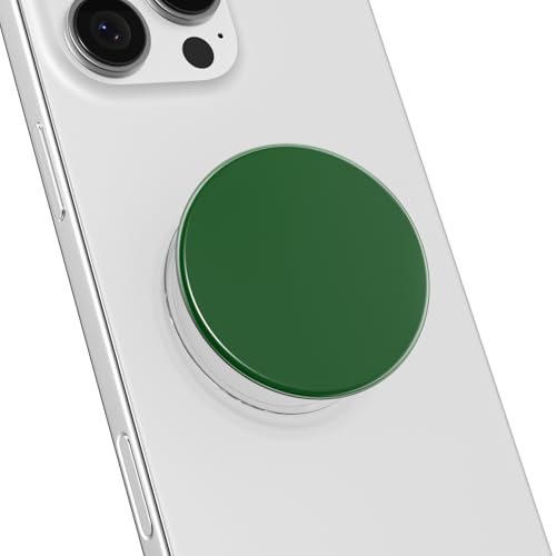Svanove Adhesive Phone Grip Stick Holder Collapsible Cell Phone Stand Expanding Kickstand for iPhone Samsung Mobile Phones Accessory Cute Sticky Phones Grips Soft Silicone Glossy Jelly Green