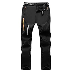LY4U Pantalones de Escalada Masculinos, Pantalones...: Material de los pantalones de escalada masculinos: tejido de poliéster y spandex, transpirable, secado rápido, ligero, impermeable y resistente al desgarro, lo que te mantiene fresco y cómodo en todo momento. Pantalones para caminar cómodos: la cintu...