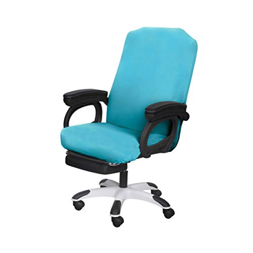 SARAFLORA Office Chair Cover- Medium, Teal- Removable Computer Chair Cover for Office Chair with Zipper for Universal Rotating Chair Desk Chair Cover Chair Seat Washable Protector for Pets