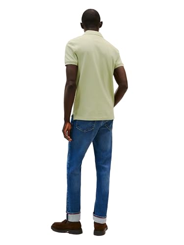 Image of Tommy Hilfiger Men's Short Sleeve Polo Shirts in Slim Fit with Stretch and Organic Pique Cotton
