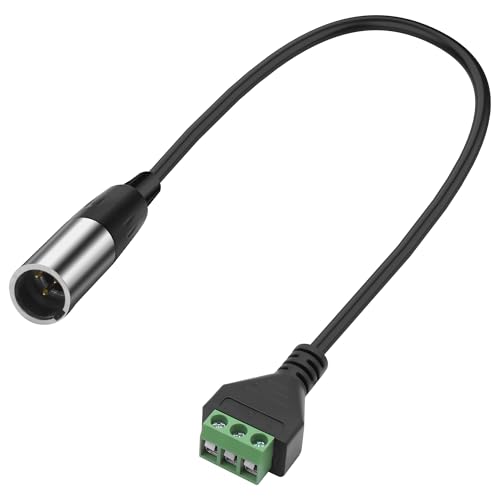 XMSJSIY Mini XLR a vite - Morsetto terminale - Adattatore audio microfono - Mini XLR 3 pin a 3 pin - Morsetto senza saldatura - Adattatore per altoparlante, microfono e amplificatore di mixaggio