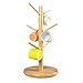Tassen Becher günstig Kaufen-ADERTOS Tassenständer Becherhalter Holz Tassenhalter Tassenbaum Baumbecherhalter Kaffeebecher Baum Abnehmbar Coffee Mug Stand Runder Boden Kaffeetassenständer mit 6 Haken für Kaffeetassen Becher