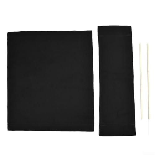 Yuanpgky Funda de asiento de tela de repuesto, para sillas de director, jardín, material de lona, para sillas de director plegables, 48 x 38 cm, 16 x 52 cm, color negro