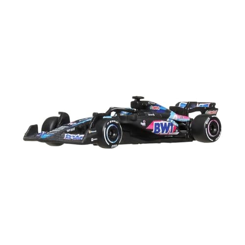 Image of Hot Wheels 1:64 Scale Premium Race Team BWT Alpine F1 Die-Cast Formula 1 Collectible Toy Race Car with Real Riders Tires & Metal /Metal Body & Chassis