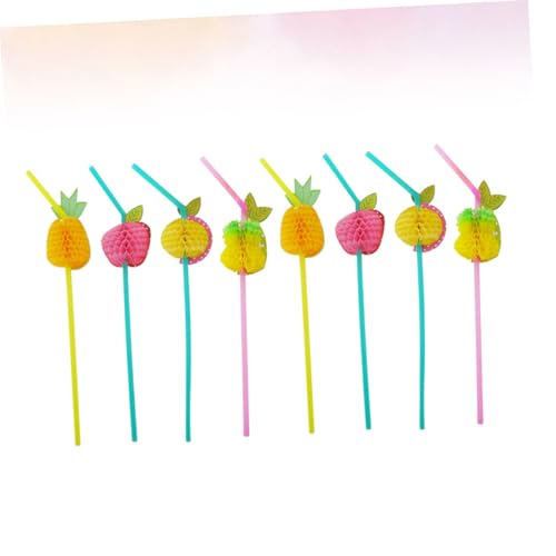 Pitillos plásticos coloridos desechables 24 piezas miniatura 6