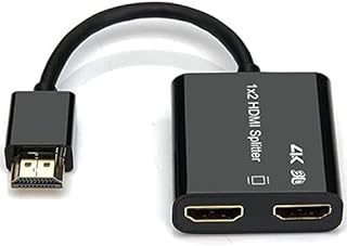 Ensigear HDMI Splitter 1 in 2 Out , 4K60, 3D. ENSIGEAR 4K HDMI Splitter 1 in 2 Out for Dual Monitors,Compatible Devices Laptop, Playstation, DVD Player, Xbox, etc.