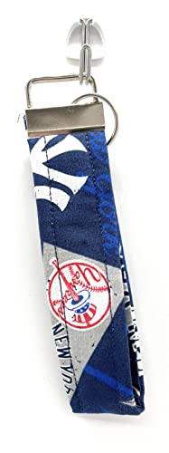 Yankees keychain wristlet, key wristlet, Keychain Wristlet, Keychain Fob, Fabric keychain