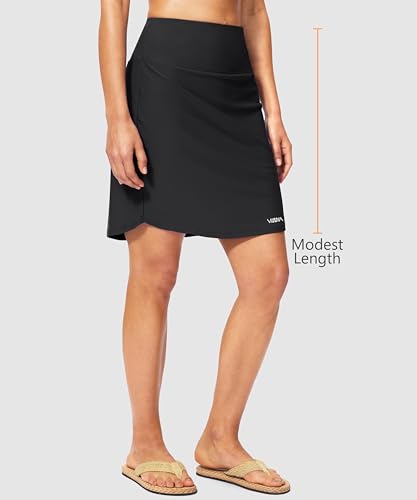 Image of Viodia Women's 18 inch /20 inch Long Swim Skirt High Waisted Modest Swimsuits Skirt Bathing Suit Tummy Control Swim Bottoms