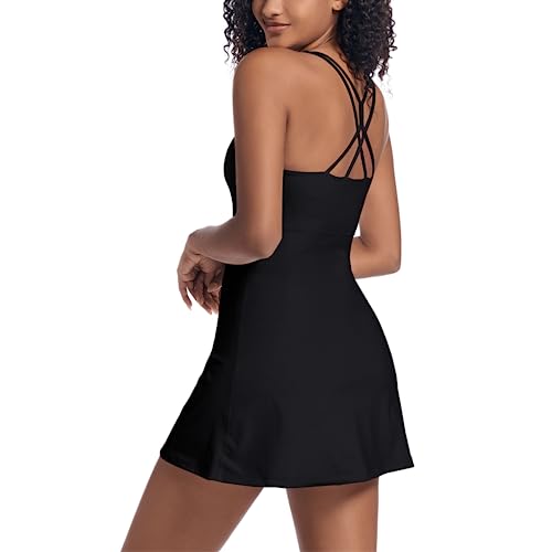 Tennis Dress for Women Workout Dress with Built-in Bra & Shorts Pockets for Athletic Exercise Golf2