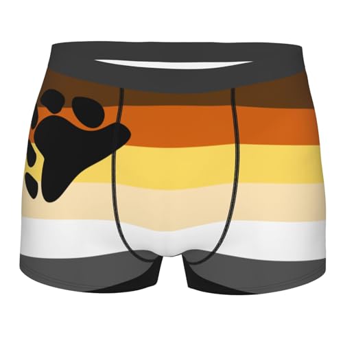 Men's Underwear Gay Bear Brotherhood Pride Flag Casual Stretch Boxer Briefs