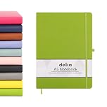 delka A5 Notebook – Lined Notepad Journal, Soft Cover Writing Pad for Office, School, College, Home & Business – Ideal for Note Taking, Daily Planning, Journaling & Study (GREEN, Pack of 1)