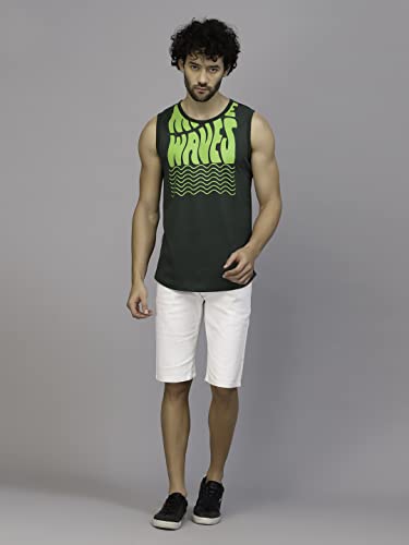 Image of RIGO Stylish Cotton Printed Vest for Men | Round Neck, Slim Fit, Sleeveless T-shirt Vest for Man | Casual Innerwear Sando for Men & Boys - Perfect for Workouts Gym, Vacations, and Beaches
