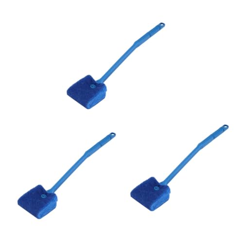 NOLITOY 3pcs Double Sided Scrubber Brush for Aquarium Cleaning 2-in-1 Sponge Tool Fish Tank Cleaning Brush Kit Non- Handle for Freshwater/