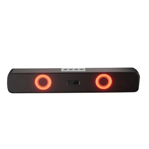 Speaker, Powerful Bass, Sparkling RGB Light, Clear Sound, Multifunctional Design, for Movies, Music, TV Shows, News and Games, Voice Prompts, Call Function