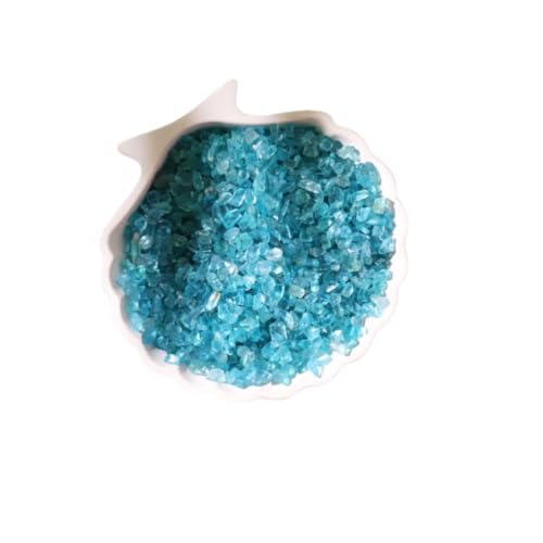 Image of Natural Blue Apatite Crystal Chips 50 GM | Decorative Gemstone Chips for Vastu, Home Decor, Meditation Space, Jewelry Making, Resin Art & Crafts