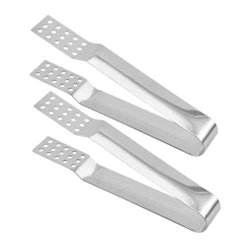 SOLUSTRE Ergonomic Bbq Tongs Stainless Steel Ice Cube Tongs Multi-use Kitchen Tool