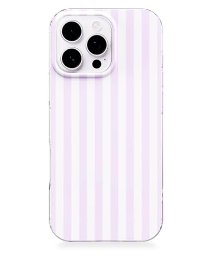 Coque iPhone 16 Pro Max violette rayée Feams en TPU fin de 6,9 pouces