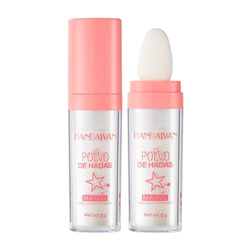 Polvo De Hadas Highlighter Makeup Body Glitter Stick,Shimmer Face Blusher Body Highlighter Glitter Makeup Gift For Girls Women-01#White Moonbeam #TOP15