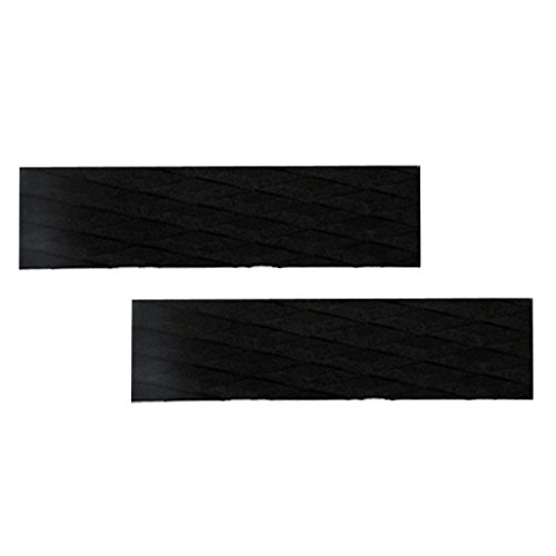 Homyl 2 x Deck Grip Tail Pad Tracción Pad Grip Bar para tabla de surf / Kiteboard / Skimboard - Negro, como se describe