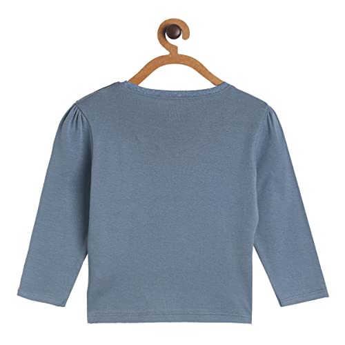 Image of miniklub Grey Printed Round-Neck Regular Top