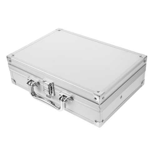 Handheld Aluminum Alloy Tool Box with Lock Clasp Portable Multi-functional Storage Case for Men for Travel Work and Gadget Organization
