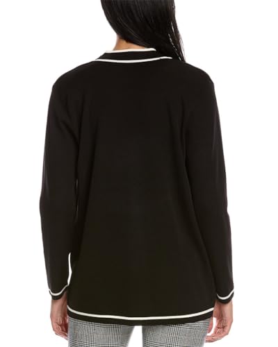 Anne Klein Womens Long Sleeve Malibu Tipped Cardigan2
