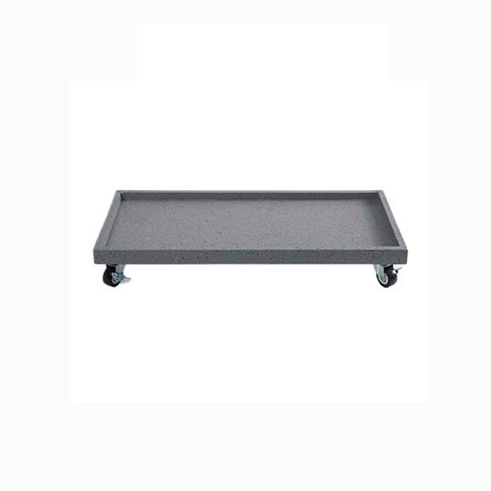 K5C7S3W9D6 plant dish saucer Rectangular Movable Saucer with Wheels, Indoor Outdoor Synthetic Resin Plant Pallet(Gris,Medium)