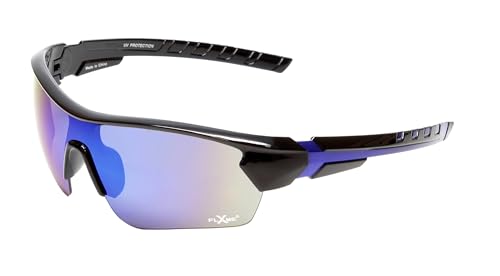 La Mejor Selección de Ropa de Cricket para Mujer comprados en linea. 44 Calabria Overhead Slam Pickleball - anteojos de sol para mujer, anteojos de pickleball para hombre, anteojos protectoras de racquetball, Cricket, Gloss Black Metallic Blue, M
